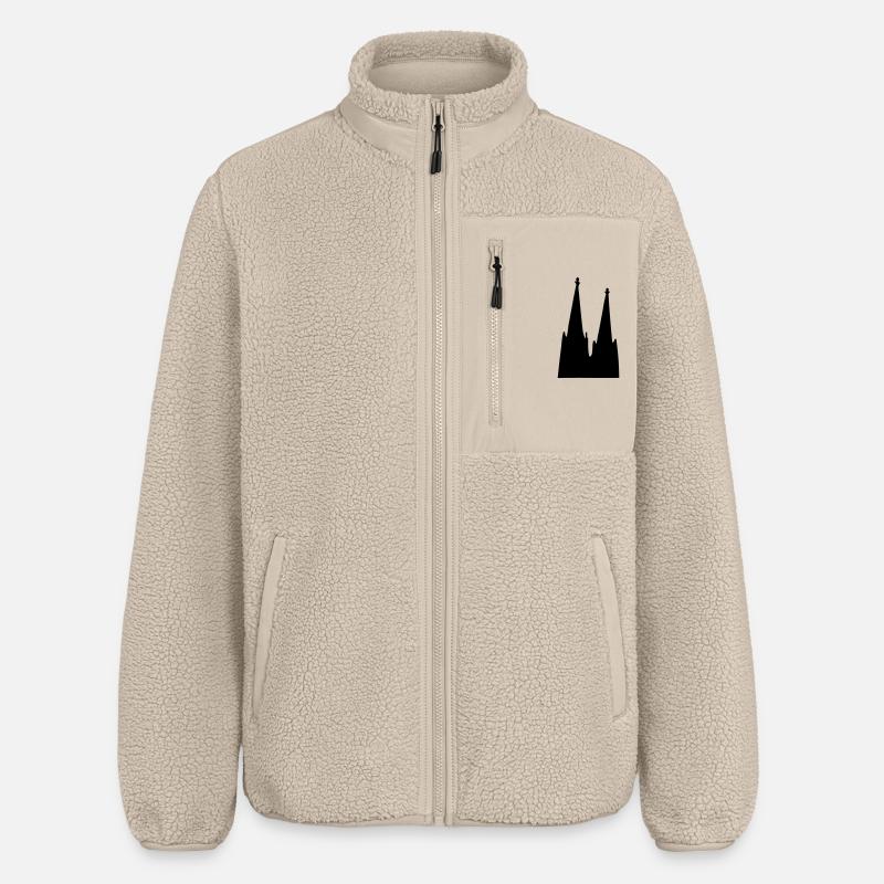 Der Kölner Dom zu Köln - Relaxed Fit Unisex Sherpajacke von Stanley/Stella - Beige