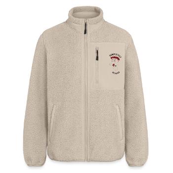 Completely relaxed man - ironic - Relaxed Fit Unisex Sherpa Jacket by Stanley/Stella - beige - Front - AI Model Male 178 light (178cm) & AI Model Female 172 light (172cm)
