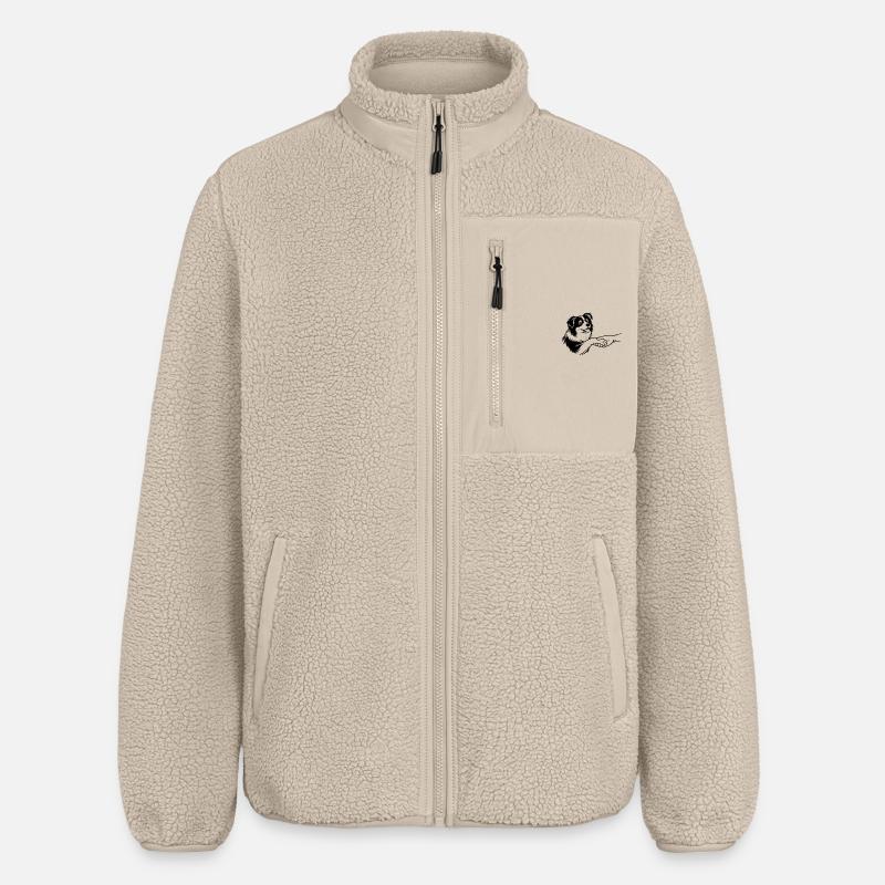 Ein Versprechen auf vier Pfoten - Relaxed Fit Unisex Sherpajacke von Stanley/Stella - Beige