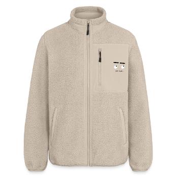 Schwarze Augen in der Silhouette - Relaxed Fit Unisex Sherpajacke von Stanley/Stella - Beige - Vorne - AI Model Male 178 light (178cm) & AI Model Female 172 light (172cm)