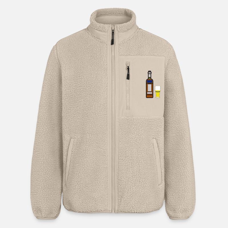Original party aperitif gift - Relaxed Fit Unisex Sherpa Jacket by Stanley/Stella - beige