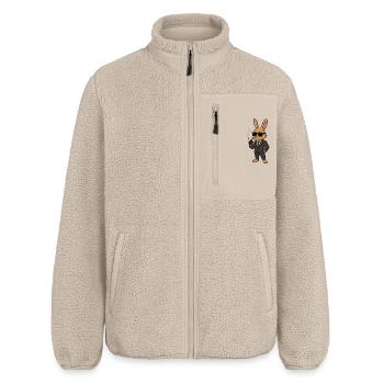 Top G Toni Bunny - Relaxed Fit Unisex Sherpa Jacket by Stanley/Stella - beige - Front - AI Model Male 178 light (178cm) & AI Model Female 172 light (172cm)