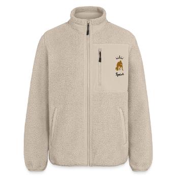 Sprint-Silhouette - Relaxed Fit Unisex Sherpajacke von Stanley/Stella - Beige - Vorne - AI Model Male 178 light (178cm) & AI Model Female 172 light (172cm)