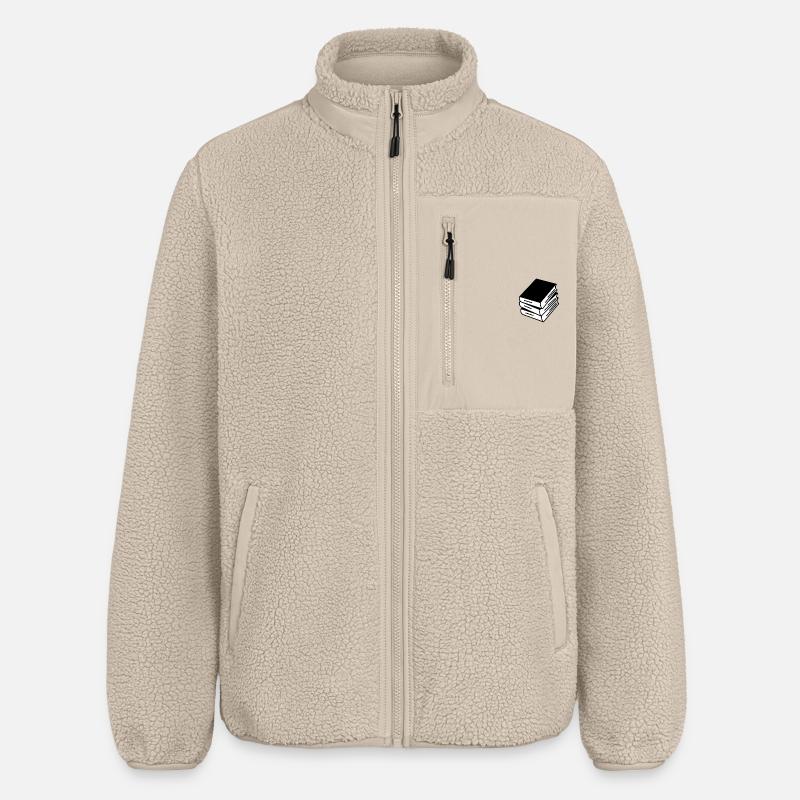 Stack of books - Relaxed Fit Unisex Sherpa Jacket by Stanley/Stella - beige