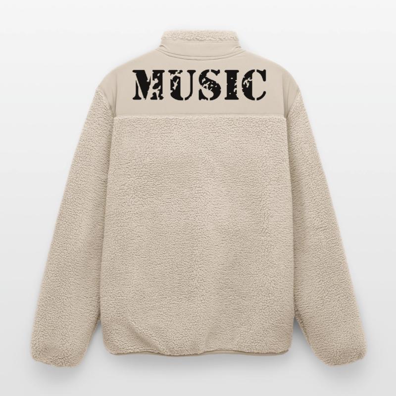 La musique comme la conception d'impression de Veste sherpa unisexe coupe décontractée Stanley/Stella