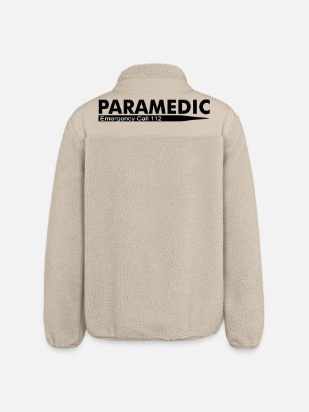 Paramedic Emergency Call 112 - Relaxed Fit Unisex Sherpa Jacket by Stanley/Stella - beige