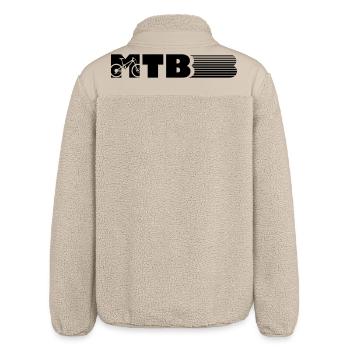 MTB Mountainbike Design - Relaxed Fit Unisex Sherpajacke von Stanley/Stella - Beige - Hinten