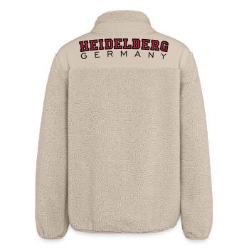 Heidelberg Germany Red/Black - Relaxed Fit Unisex Sherpa Jacket by Stanley/Stella - beige - Back