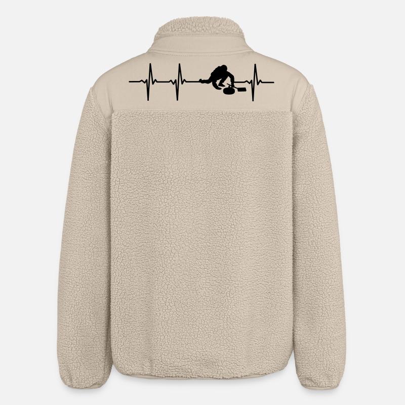 Curling player pulse - Relaxed Fit Unisex Sherpa Jacket by Stanley/Stella - beige