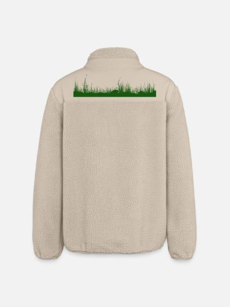 Gras Boden Wiese Graswiese - Relaxed Fit Unisex Sherpajacke von Stanley/Stella - Beige