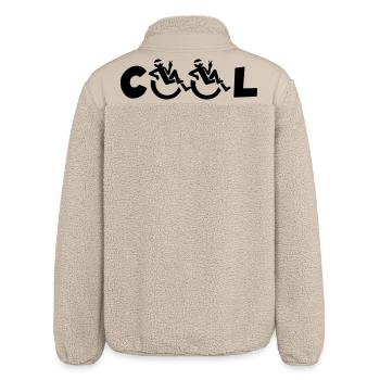 Cool wheelchair user, Cool wheelchair user * - Relaxed Fit Unisex Sherpa Jacket by Stanley/Stella - beige - Back