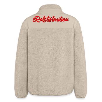 Rotstiftmilieu Lehrer - Relaxed Fit Unisex Sherpajacke von Stanley/Stella - Beige - Hinten