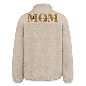 Love you Mom Liebeserklärung Mutter Liebe Mama - Relaxed Fit Unisex Sherpajacke von Stanley/Stella - Beige - Hinten