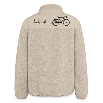 Heartbeat Road Bike - Relaxed Fit Unisex Sherpa Jacket by Stanley/Stella - beige - Back