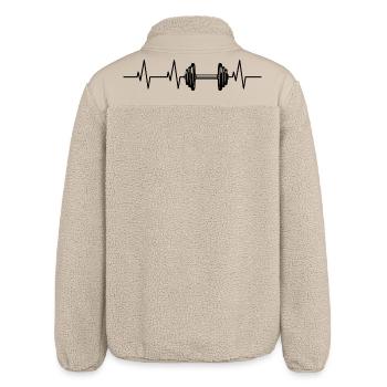 Fitness HeartLine - Relaxed Fit Unisex Sherpa Jacket by Stanley/Stella - beige - Back