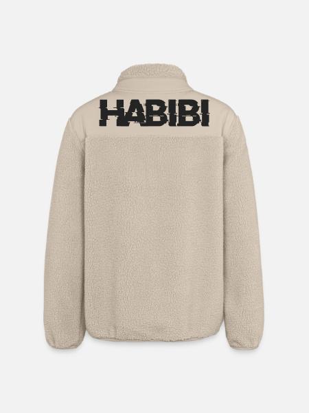 Habibi lettering - Relaxed Fit Unisex Sherpa Jacket by Stanley/Stella - beige