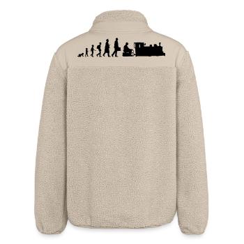Development of train enthusiasts - Relaxed Fit Unisex Sherpa Jacket by Stanley/Stella - beige - Back