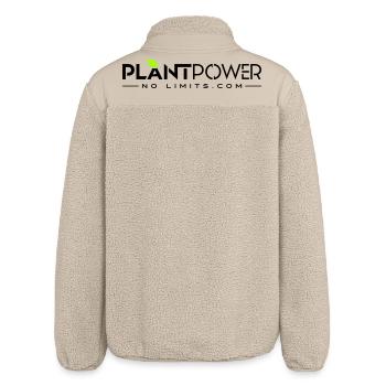 Plant Power - No Limits - Relaxed Fit Unisex Sherpajacke von Stanley/Stella - Beige - Hinten