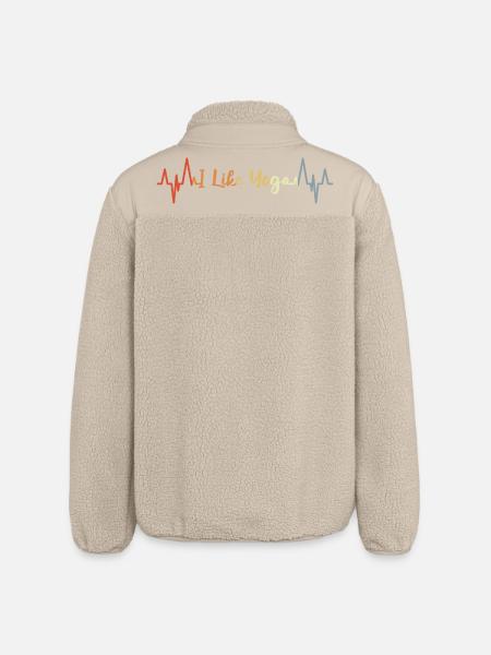 Yoga Heart Palpitations - Relaxed Fit Unisex Sherpa Jacket by Stanley/Stella - beige