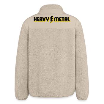 Heavy Metal Lightning Bolt Text-Logo - Relaxed Fit Unisex Sherpajacke von Stanley/Stella - Beige - Hinten