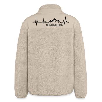 Alpenüberquerung Herzschlag - Relaxed Fit Unisex Sherpajacke von Stanley/Stella - Beige - Hinten