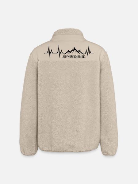 Alpenüberquerung Herzschlag - Relaxed Fit Unisex Sherpajacke von Stanley/Stella - Beige