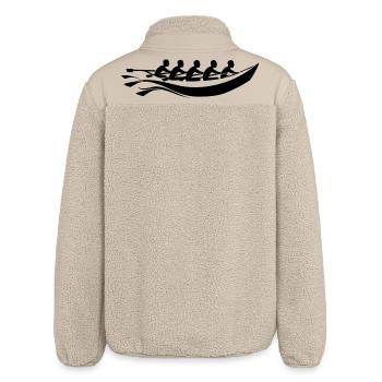 Rowing Team Cartoon Look - Relaxed Fit Unisex Sherpa Jacket by Stanley/Stella - beige - Back