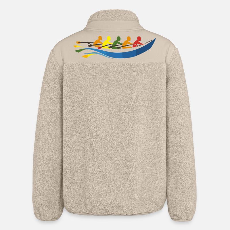 Look comique de l’équipe d’aviron - Veste sherpa unisexe coupe décontractée Stanley/Stella - beige