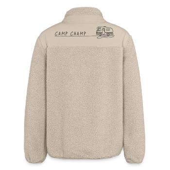 Motorhome Camp Champ Spruch Camping - Relaxed Fit Unisex Sherpa Jacket by Stanley/Stella - beige - Back