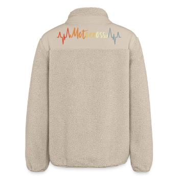 Motocross Kardiogramm Vintage - Relaxed Fit Unisex Sherpajacke von Stanley/Stella - Beige - Hinten