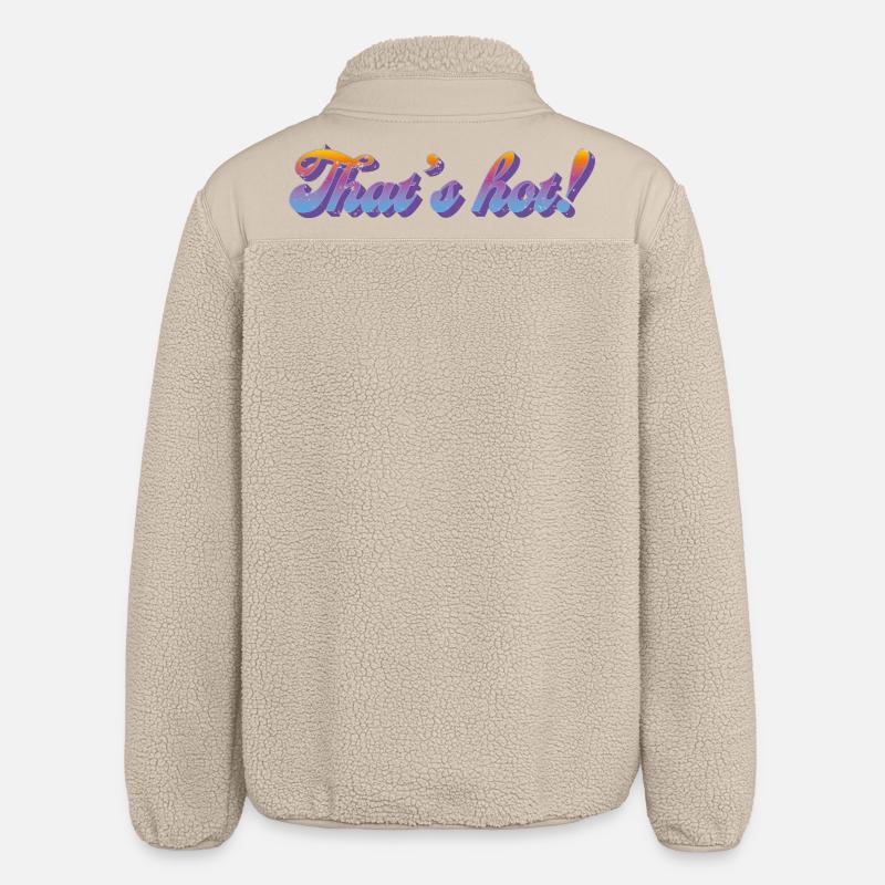 That's hot! – Retro Gradient Style - Relaxed Fit Unisex Sherpa Jacket by Stanley/Stella - beige
