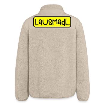 Lausmadl - Relaxed Fit Unisex Sherpajacke von Stanley/Stella - Beige - Hinten