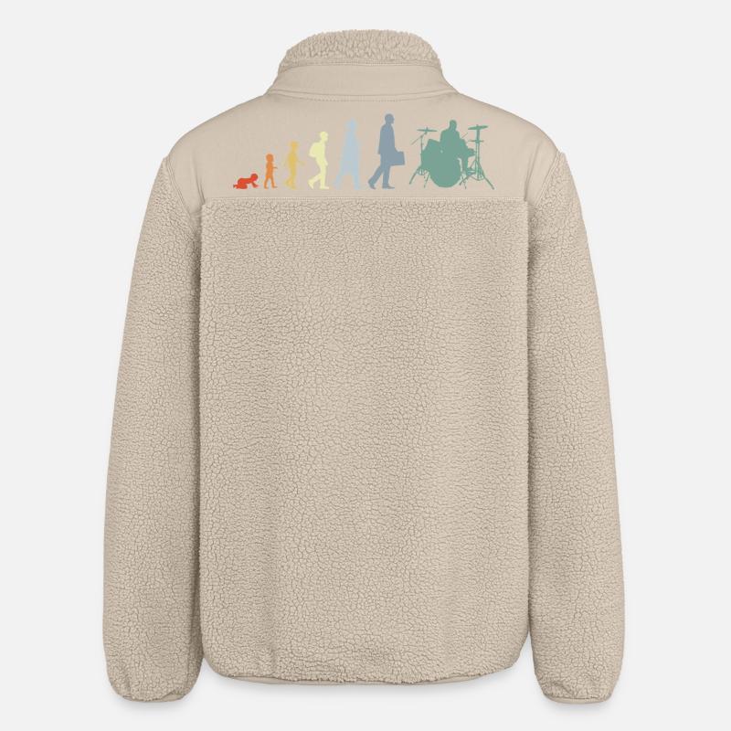 Drummer Evolution - Relaxed Fit Unisex Sherpajacke von Stanley/Stella - Beige