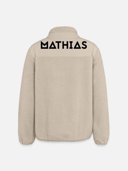 First name Mathias - Relaxed Fit Unisex Sherpa Jacket by Stanley/Stella - beige
