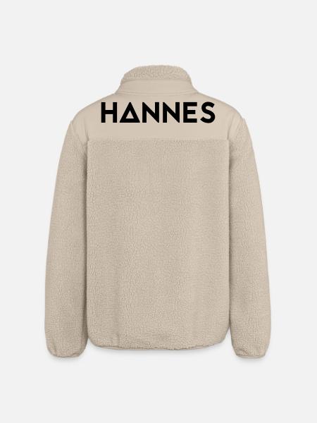 First name Hannes - Relaxed Fit Unisex Sherpa Jacket by Stanley/Stella - beige