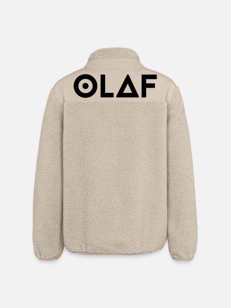 Prénom Olaf - Veste sherpa unisexe coupe décontractée Stanley/Stella - beige
