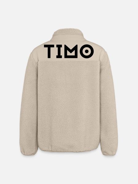 First name Timo - Relaxed Fit Unisex Sherpa Jacket by Stanley/Stella - beige