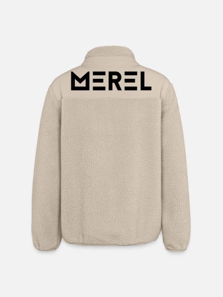 First name Merel - Relaxed Fit Unisex Sherpa Jacket by Stanley/Stella - beige