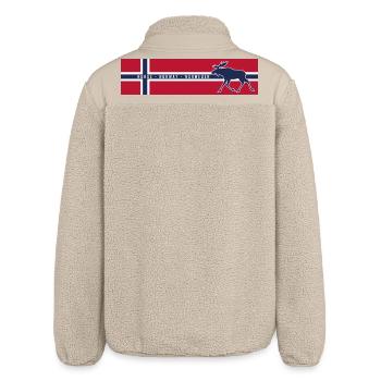 Norge - Norway - Norwegen - Flagge - Elch rechts - Relaxed Fit Unisex Sherpajacke von Stanley/Stella - Beige - Hinten