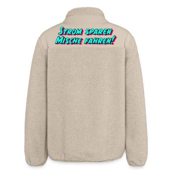 Strom sparen Mische fahren! - Relaxed Fit Unisex Sherpajacke von Stanley/Stella - Beige - Hinten