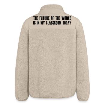 Die Zukunft der Welt ist heute in meinem Klassenzimmer - Relaxed Fit Unisex Sherpajacke von Stanley/Stella - Beige - Hinten