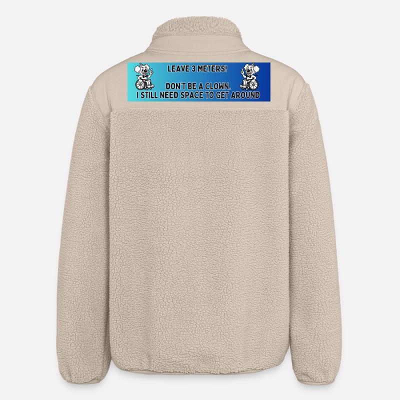 Autoaufkleber eines Rollstuhlclowns # - Relaxed Fit Unisex Sherpajacke von Stanley/Stella - Beige