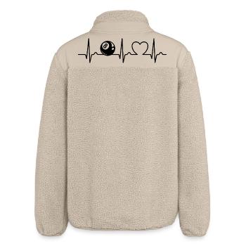Eight Ball, Billardkugel, Billard EKG, Puls, Herz - Relaxed Fit Unisex Sherpajacke von Stanley/Stella - Beige - Hinten