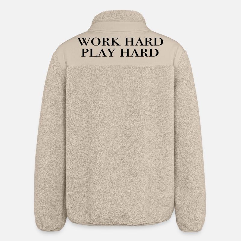 work hard play hard - schwarz - Relaxed Fit Unisex Sherpajacke von Stanley/Stella - Beige