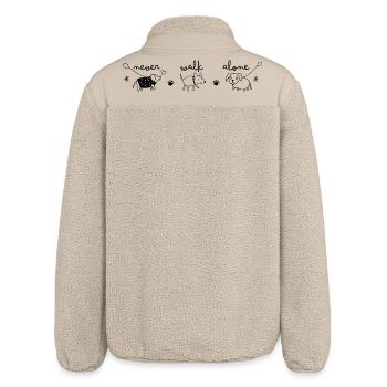 never walk alone - Relaxed Fit Unisex Sherpajacke von Stanley/Stella - Beige - Hinten