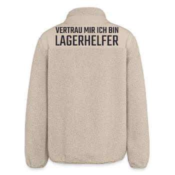 Lagerhelfer Vetrau mir - Relaxed Fit Unisex Sherpajacke von Stanley/Stella - Beige - Hinten