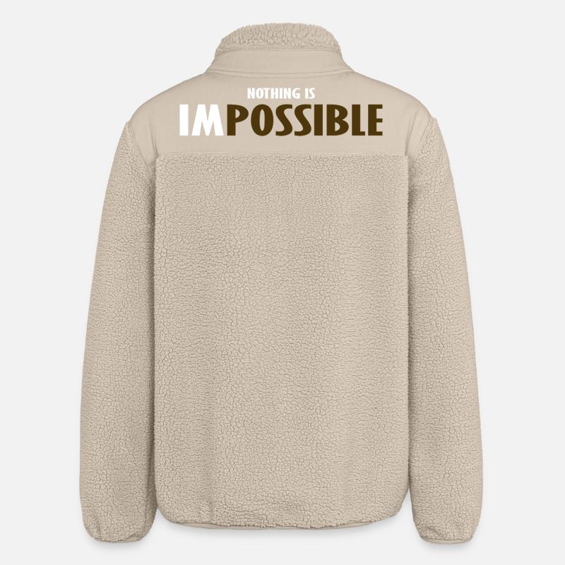 NO THING IS IMPOSSIBLE  - Veste sherpa unisexe coupe décontractée Stanley/Stella - beige