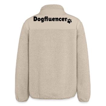 Dogfluencer influencer design gift - Relaxed Fit Unisex Sherpa Jacket by Stanley/Stella - beige - Back
