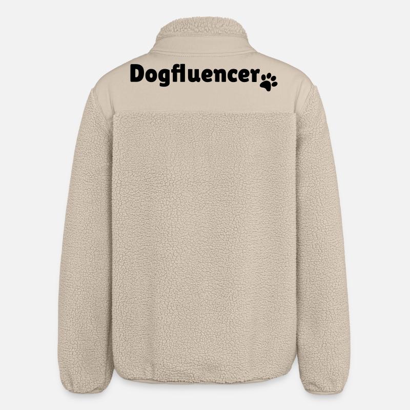 Dogfluencer Influencer Design Geschenk - Relaxed Fit Unisex Sherpajacke von Stanley/Stella - Beige