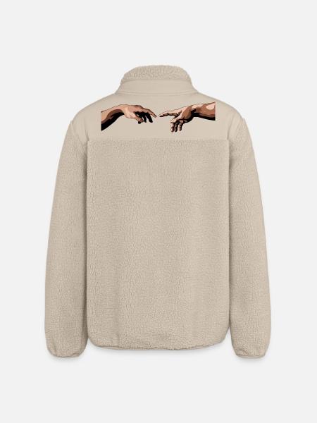 Intertwined hands with artistic style - Relaxed Fit Unisex Sherpa Jacket by Stanley/Stella - beige
